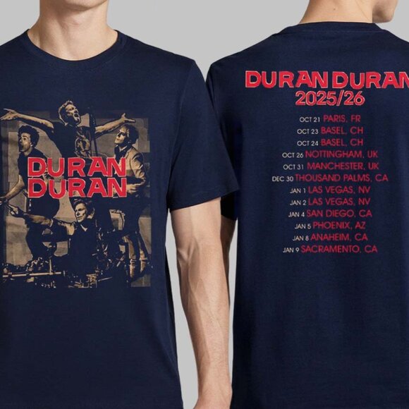 Samantha S Other - Duran Duran Europe 2025 2026 Navy Collage Bandshot Tour T Shirt  90